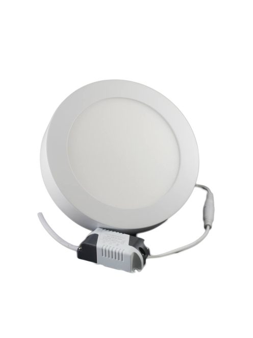 Mini LED panel - 12 Watt - Napfény fehér, kerek, falon kívüli